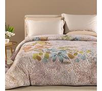 Caleffi - Plaid Matrimoniale Gran Scaldotto articolo Leopard Garden variante Ambra