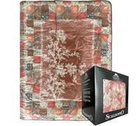 Caleffi Plaid Scaldotto In Cotone Pettinato Art. Berry Cm. 130X170 Imbottito - Colore Ambra