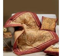 Caleffi Plaid in Raso di Cotone per Divano Caldo Geo Classic Red Alviero Martini