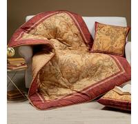 Caleffi Plaid in Raso di Cotone per Divano Caldo Geo Classic Red Alviero Martini