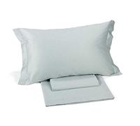 Caleffi PRESTIGIOSO ED ELEGANTE COMPLETO LENZUOLA MATRIMONIALE IN RASO DI COTONE CLASS VARI COLORI (Acqua)
