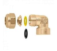 Caleffi Raccordo Curvo Femmina per Rame, Cromo, Taglia Unica