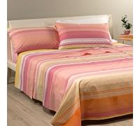 Caleffi Rainbow Light Lenzuola Copriletto, Cotone, Arancio, Matrimoniale, 1006822, Caleffi