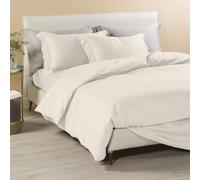 Caleffi Raso Completo Copripiumino, Raso di cotone , Avorio, Matrimoniale, 18103 , Caleffi