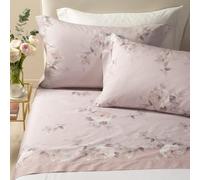 Caleffi Rosa Alba Completo Lenzuola, Raso di cotone, Tortora, Matrimoniale, 1007138, Caleffi