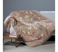 Caleffi Scaldotto Belmond in cotone pettinato Plaid Imbottito 130x170 cm invernale - Colore Corallo