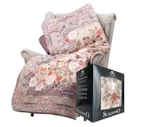 Caleffi Scaldotto Giava Plaid Invernale 130x170 cm in 100% Cotone - Made in Italy - Imbottito 250g/m² Colore Ambra