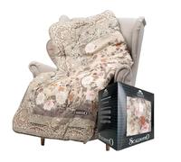 Caleffi Scaldotto Giava Plaid Invernale 130x170 cm in 100% Cotone Tortora - Made in Italy - Imbottito 250g/m²