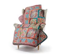 Caleffi - Scaldotto, Plaid Divano in Cotone, Coperta ASIA colore multicolor 130x170cm imbottitura in fibra anallergica - Coperte per adulti e bambini