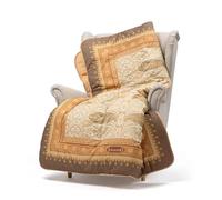 Caleffi - Scaldotto, Plaid Divano in Cotone, Coperta Kashmir colore Ambra 130x170cm imbottitura in fibra anallergica - Coperte per adulti e bambini