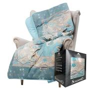 Caleffi Scaldotto Serenissima Plaid Invernale 130x170 cm - Trapunta Imbottita 250 g/m² in 100% Cotone - Made in Italy - Morbido e Anallergico - Ambra o Turchese (T urchese)