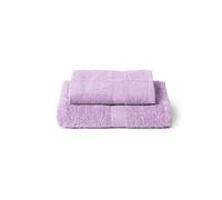 Caleffi Set 2 Asciugamani Bagno Viso e Ospite 100% Cotone Lilla | Spugna morbida e assorbente, coppia viso + bidet, tinta unita, resistenti ai lavaggi, uso quotidiano