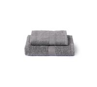 Caleffi Set 2 Asciugamani Bagno Viso e Ospite 100% Cotone Perla | Spugna morbida e assorbente, coppia viso + bidet, tinta unita, resistenti ai lavaggi, uso quotidiano