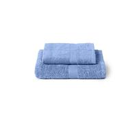 Caleffi Set 2 Asciugamani Viso e Ospite 40x60 + 55x100 cm 100% Cotone | Spugna morbida e assorbente, coppia viso + bidet, tinta unita, resistenti ai lavaggi, uso quotidiano
