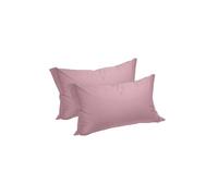 Caleffi Set 2 Federe Percalle Tinta Unita, Rosa