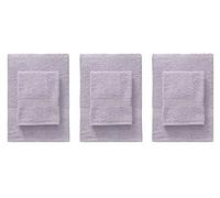 Caleffi Set 3+3 Asciugamani E OSPITE Festa del Bianco Vari Colori (Lilla)