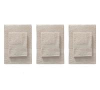 Caleffi Set 3+3 Asciugamani E OSPITE Festa del Bianco Vari Colori (Sabbia)