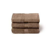 Caleffi Set 3 Asciugamani Bagno Grandi 55x105 cm 100% Cotone Viso e Doccia | Spugna morbida e assorbente, tinta unita, set completo, ideali per uso quotidiano, hotel, b&b