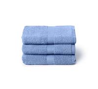 Caleffi Set 3 Asciugamani Bagno Grandi 55x105 cm 100% Cotone Viso e Doccia | Spugna morbida e assorbente, tinta unita, set completo, ideali per uso quotidiano, hotel, b&b