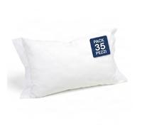 Caleffi Set 35 Federe Cuscino Letto Hotel B&B 100% Cotone 50x90 Bianco | Tinta unita, tessuto resistente ai lavaggi frequenti, adatta a guanciali standard 50x80, per agriturismi e case vacanza