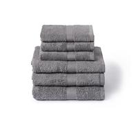 Caleffi Set 6 Asciugamani Bagno Viso e Ospite 100% Cotone Perla | Spugna morbida e assorbente, 3 viso + 3 bidet, tinta unita, set completo, per uso quotidiano, hotel e b&b