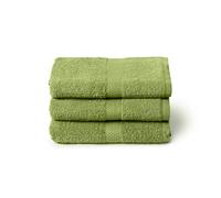 Caleffi Set Asciugamani Bagno Grandi 3X, Misura 55x105cm, Cotone 100% - Morbidi e Assorbenti, Viso e Uso Quotidiano, Asciugamano Doccia di Alta Qualità, Telo Grande, Verde