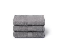 Caleffi Set Asciugamani Bagno Grandi 3X, Misura 55x105cm, Cotone 100% - Morbidi e Assorbenti, Viso e Uso Quotidiano, Asciugamano Doccia di Alta Qualità, Telo Grande, Perla