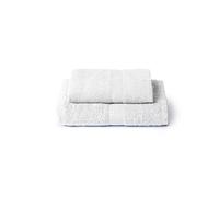 Caleffi Set Asciugamani Bagno Viso e Bidet in Cotone, Asciugamani Resistente a Lavaggi, Include 1 Asciugamano Viso 55x100 cm e 1 Asciugamano Bidet Ospite 40x60 cm, Asciugamani 2 Pezzi, Bianco