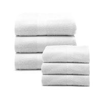 Caleffi Set Asciugamani Viso e Bidet Morbida Spugna 100% Cotone 3 Viso 55x100 + 3 Bidet 40x60