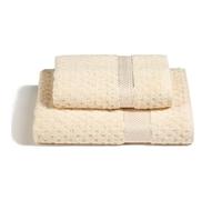 Caleffi - Set Asciugamani Bagno Viso e Bidet Morbida Spugna 100% Cotone Jacquard, 1 Asciugamano Viso 60x110 cm + 1 Asciugamano Bidet Ospite 40x60 cm Assorbenti Resistenti a Lavaggi Frequenti, Durevoli