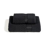 Caleffi - Set Asciugamani Bagno Viso e Bidet Morbida Spugna 100% Cotone Jacquard, 1 Asciugamano Viso 60x110 cm + 1 Asciugamano Bidet Ospite 40x60 cm Assorbenti Resistenti a Lavaggi Frequenti, Durevoli