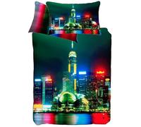 Caleffi Set Parure Copripiumino per Letto Singolo 1 Piazza Hong Kong S31