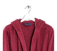 Caleffi Sirena Accappatoio con Cappuccio, Cotone, Bordeaux, XL, 63791