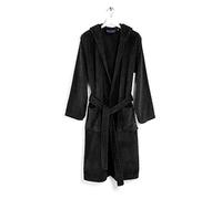 Caleffi Sirena Accappatoio con Cappuccio, Cotone , Nero, M, 51303