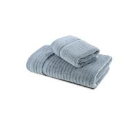 Caleffi Stripe Asciugamano con Ospite, Cotone, Avio, Standard, 73857