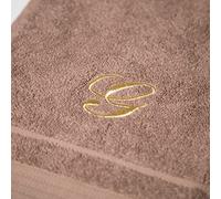 Caleffi Telo Spugna Ricamata Caffè in Cotone - 78388