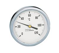 Caleffi Termometro attacco posteriore 0-120° diametro 80 mm pozzetto 45 mm