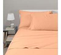 Caleffi Tinta unita flanella Completo Lenzuola, Flanella , Pesca, Piazza e Mezza, 79366 , Caleffi