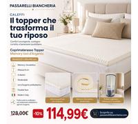 Caleffi Coprimaterasso Topper Memory 190cm/160cm