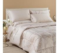 Caleffi Trapunta Geo White Matrimoniale in Raso di Cotone