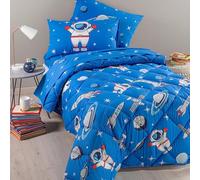 Caleffi Trapunta invernale per letto singolo una piazza in Cotone Art. Spazio - Blu 165x265 cm