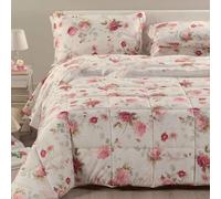 Caleffi Trapunta matrimoniale Eden Rose in cotone, trapunta invernale, piumone