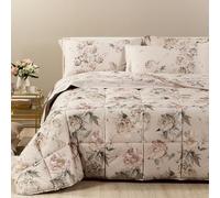 Caleffi Trapunta Matrimoniale in Puro Cotone Stampato Art. Peonia Queen - Fantasia, 2 Piazze
