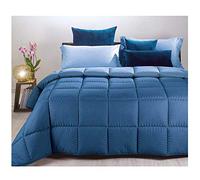Caleffi Trapunta Modern Letto 1 Piazza E Mezza Tinta Unita Double Face (Bluette)