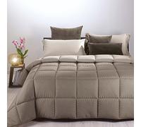 CALEFFI TRAPUNTA MODERN LETTO 1 PIAZZA E MEZZA TINTA UNITA DOUBLE FACE VARI COLORI (Nocciola)