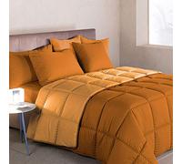 Caleffi Trapunta Modern Letto Singolo 1 Piazza Tinta Unita Double Face Vari Colori (Arancio)