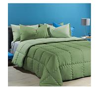 Caleffi TRAPUNTA MODERN LETTO SINGOLO 1 PIAZZA TINTA UNITA DOUBLE FACE VARI COLORI (Giada)