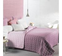 Caleffi Trapuntino Copriletto trapuntato matrimoniale due piazze tinta unita double face microfibra orchidea