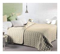 Caleffi TRAPUNTINO COPRILETTO Trapuntato Modern Tinta Unita Letto Singolo 1 Piazza (Vaniglia)