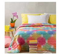 Caleffi TRAPUNTINO COPRILETTO TRAPUNTATO MURANO MICROFIBRA 1 PIAZZA LETTO SINGOLO Colore CORALLO